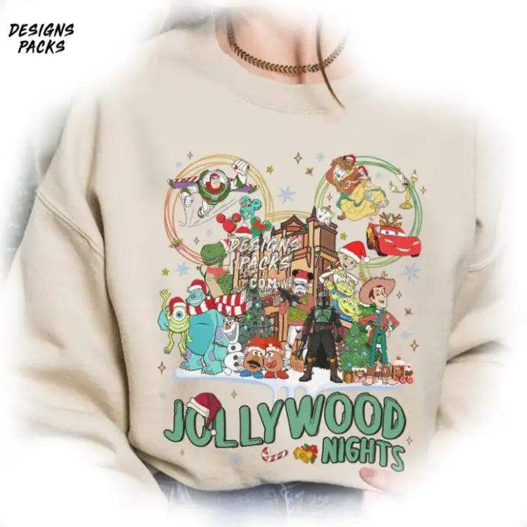Retro Cartoon Toy Story Hollywood Tower Vintage Mickey Ears Land Christmas Studios Jollywood Nights