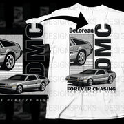 Retro DeLorean Forever Chasing The Perfect Ride Png Digital Download