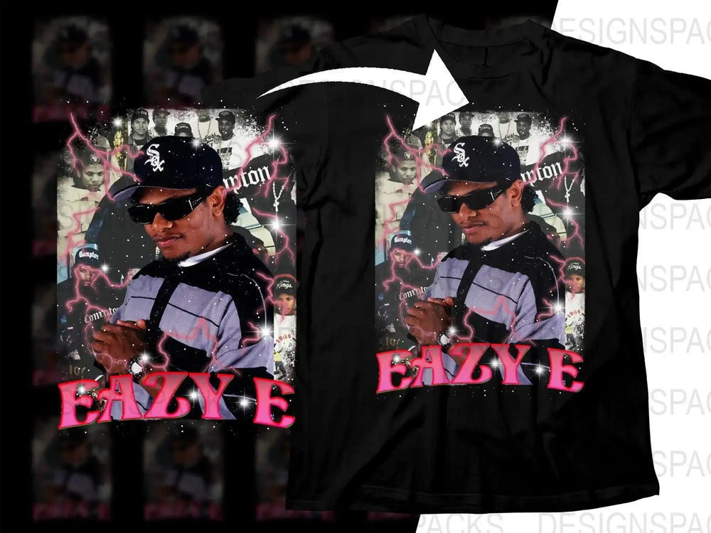 Retro Eazy-E Graphic Print Hip Hop Style Png Digital Download