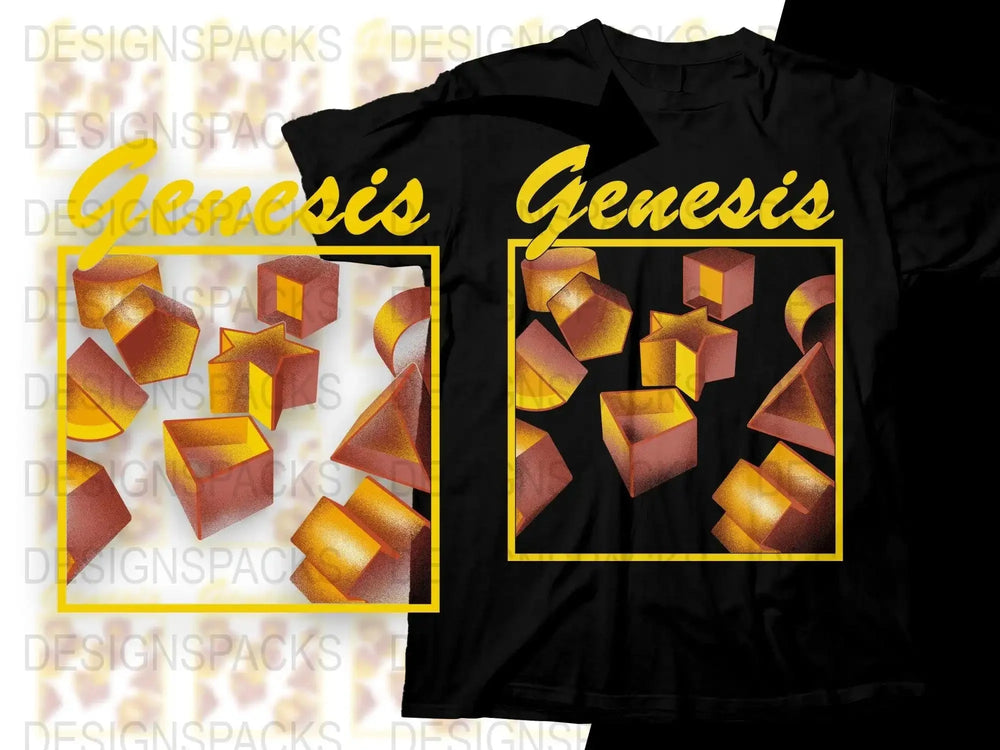 Retro Geometry Graphics Genesis Band Png Digital Download