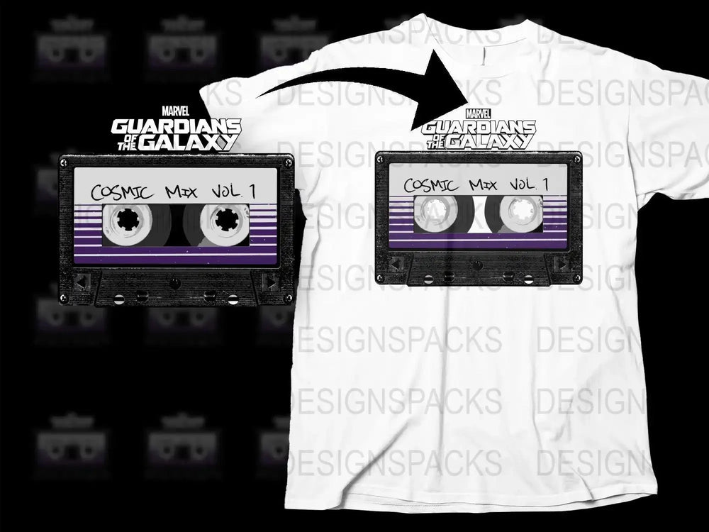 Retro Guardians of the Galaxy Cosmic Mix Vol 1 Png Digital Download
