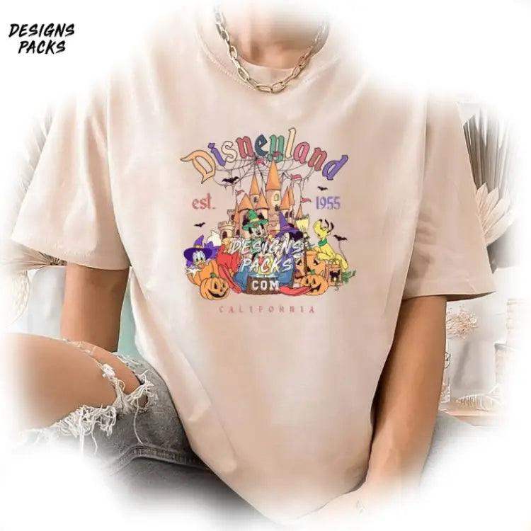 Retro Halloween Mickey And Friends Trick Or Treat Cartoon Trip Sublimation Png Design