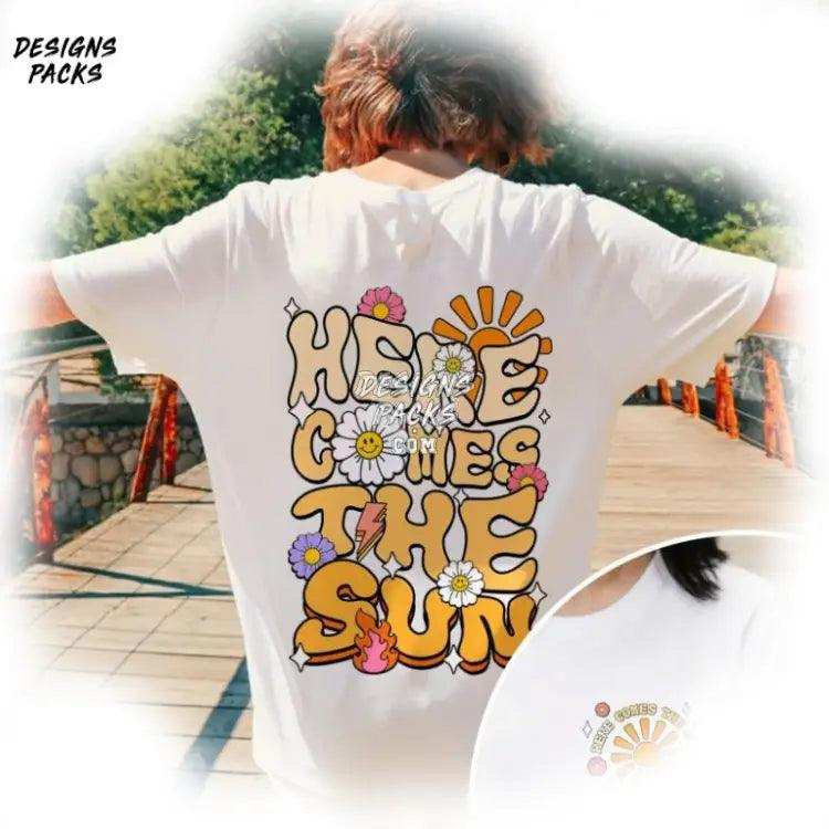 Retro Mascot Summer Sublimation Trendy Here Comes The Sun Png Design