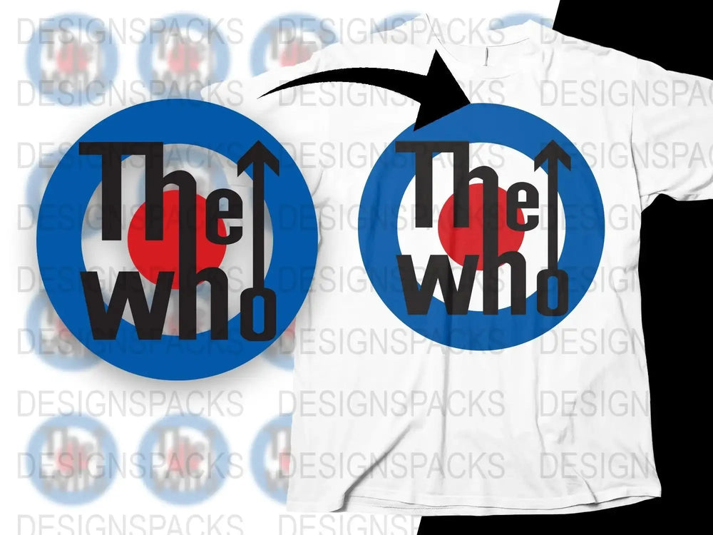 Retro Mod Target Design The Who Rock Band Png Design Digital Download