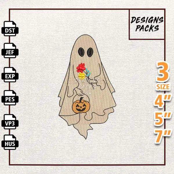 Retro Spooky Embroidery Design
