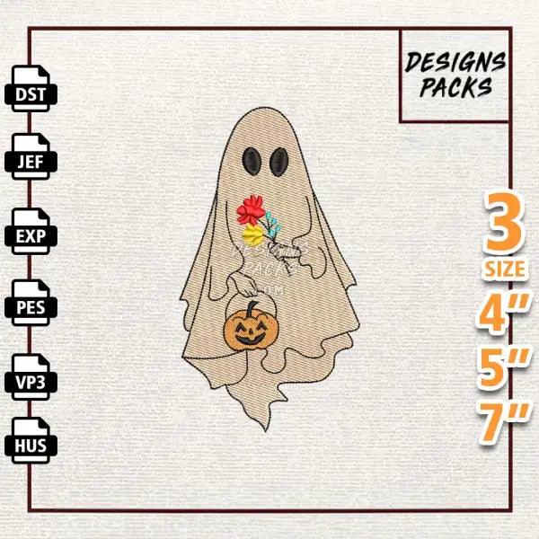 Retro Spooky Embroidery Design