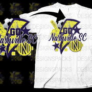 Retro Style Nashville SC Inspired Graphic Png Digital Download