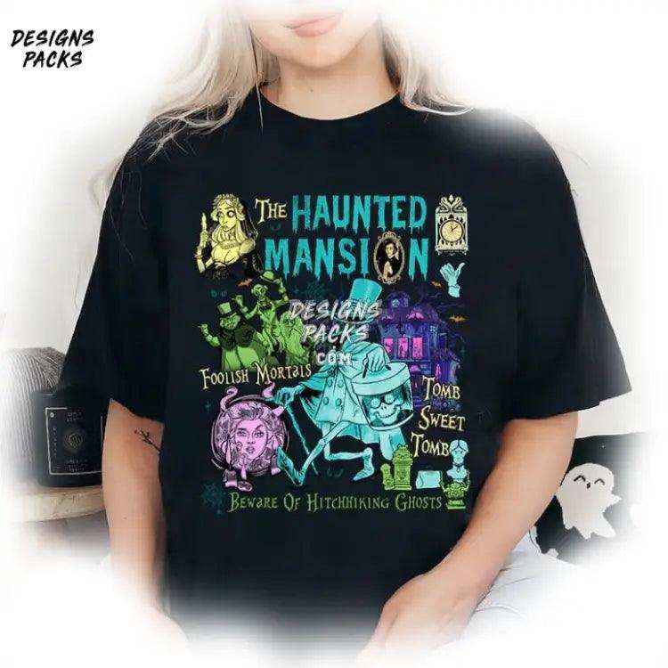Retro The Haunted Mansion Halloween Cartoon Vintage He Png Design