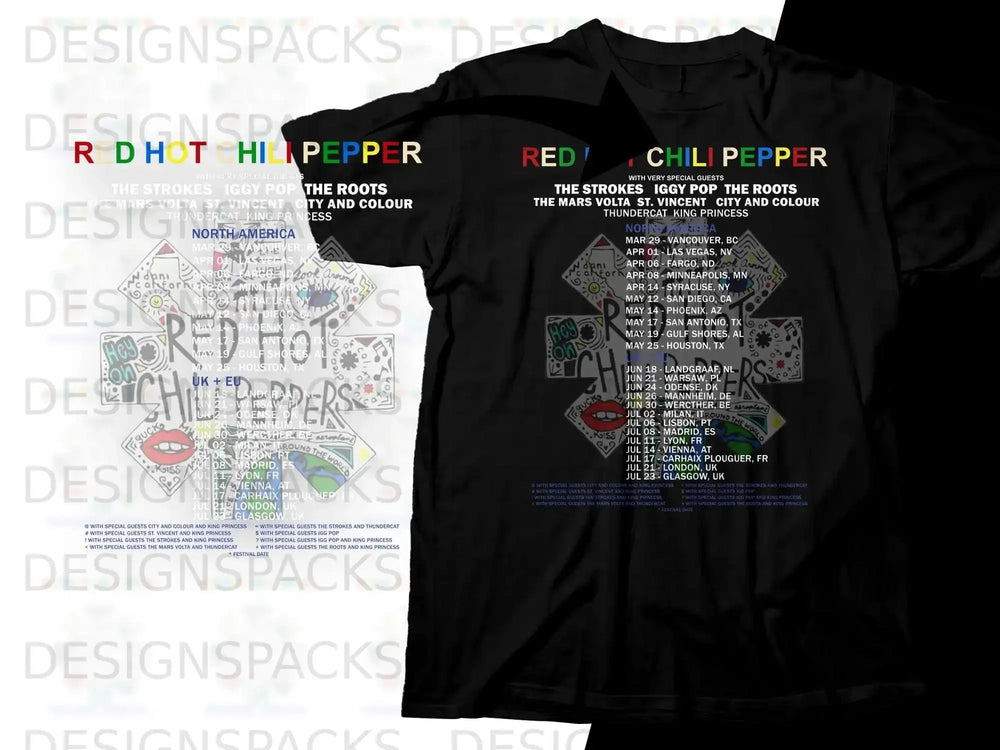 Red Hot Chili Peppers 2023 tour dates in North America, UK, and EU with special guests.