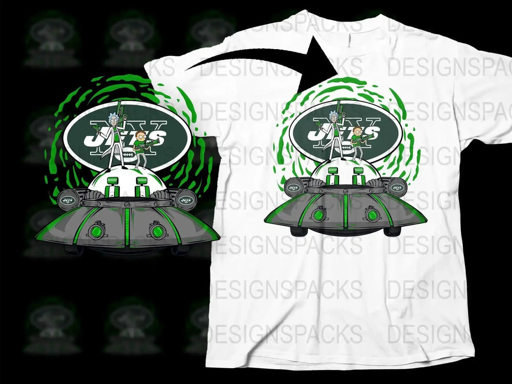 Rick And Morty Driving NFL Team Football Logo Png Digital Download