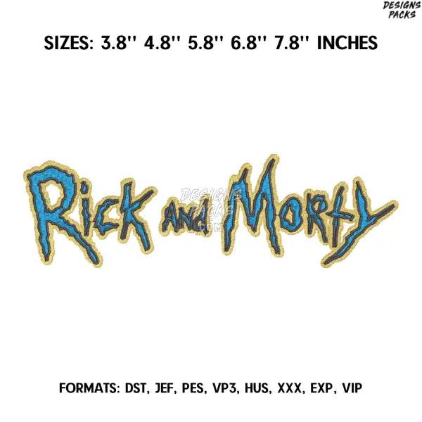 Rick and Morty Embroidery Design File, Rick and Morty Anime Embroidery Design,.