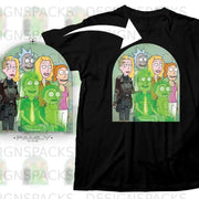 Family Sci-Fi Cartoon Characters Graphic T-shirt