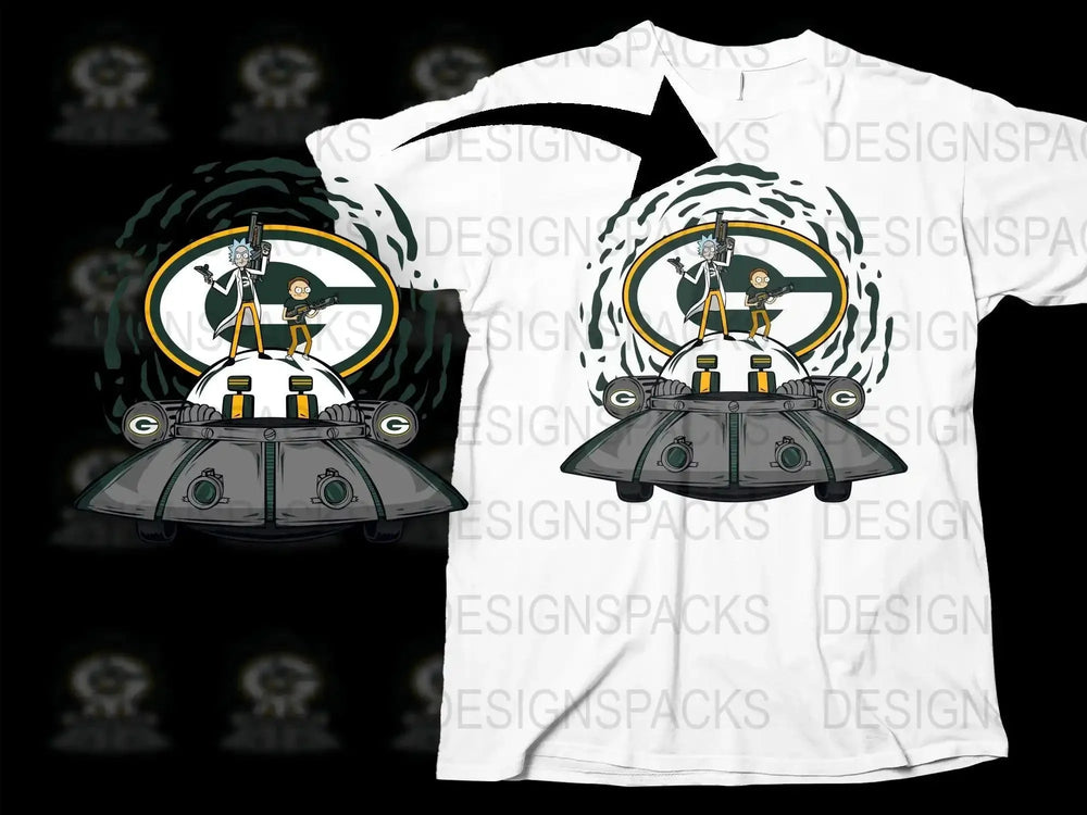 Rick And Morty NFL Team Football Logo Crossover Png Digital Download