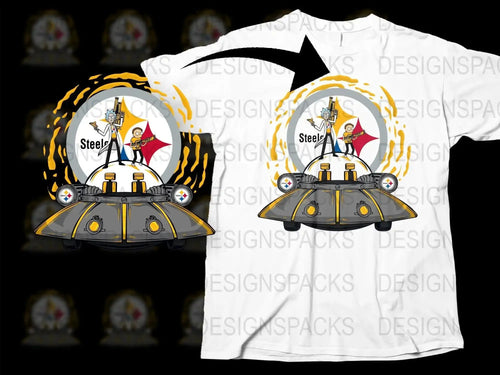 Rick And Morty Pittsburgh Steelers Logo Png Digital Download