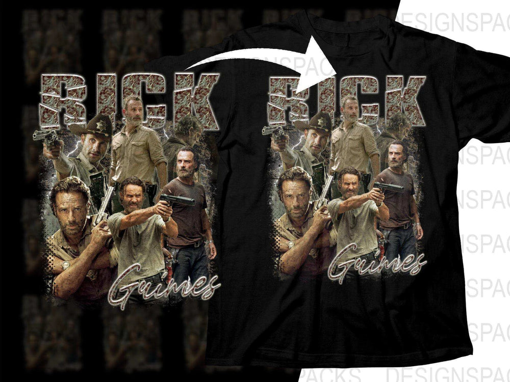 Rick Grimes The Walking Dead Action Pose Png Digital Download