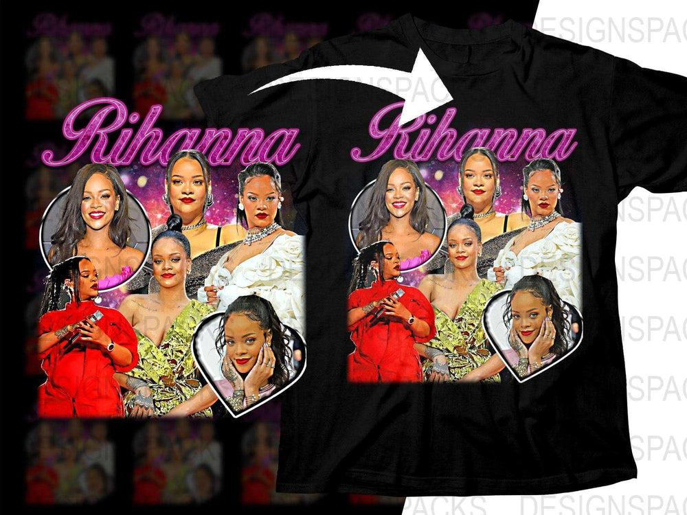 Rihanna Bootleg Graphic Design Fashion Png Digital Download