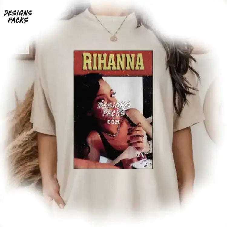 Rihanna Merch Vintage 90S Png Design