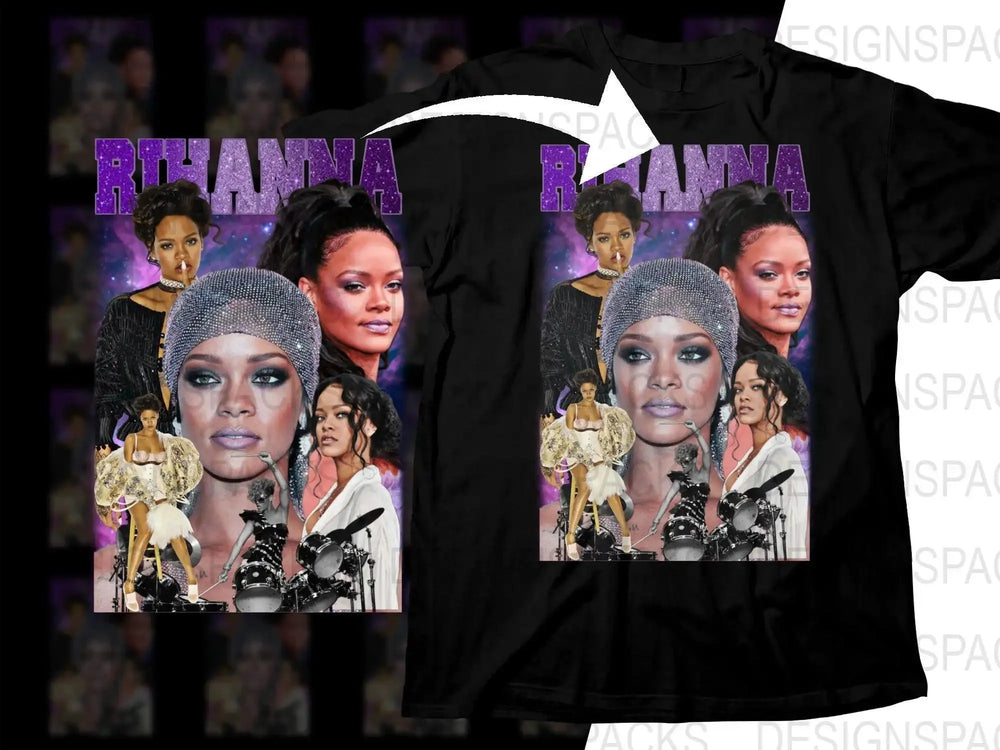 Rihanna Music and Fashion Icon Bootleg Png Digital Download