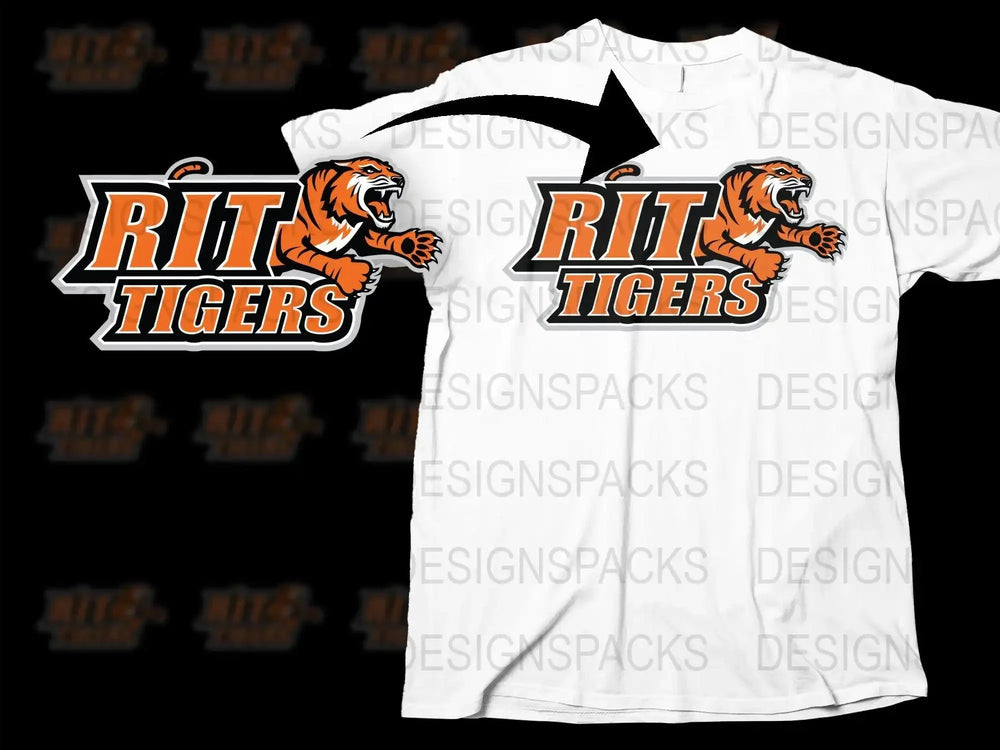 RIT Tigers College Football Png Digital Download