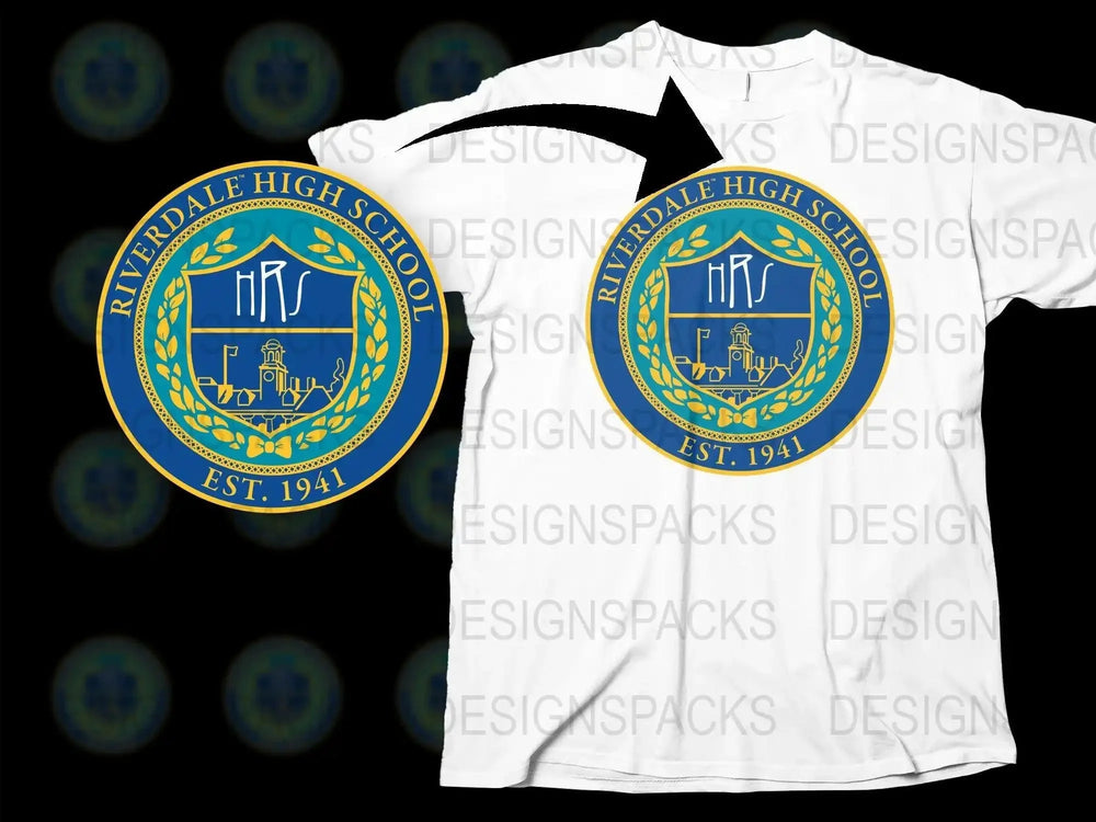 Riverdale High School Established 1941 Crest Png Digital Download