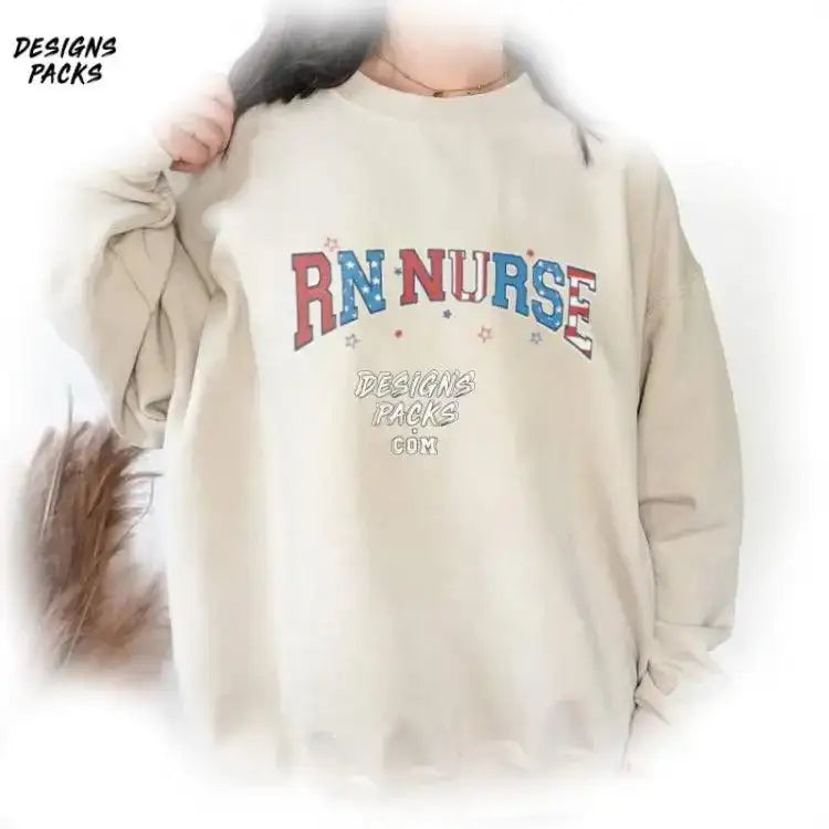 Rn Nurse 4Th Of July Retro America Png Design
