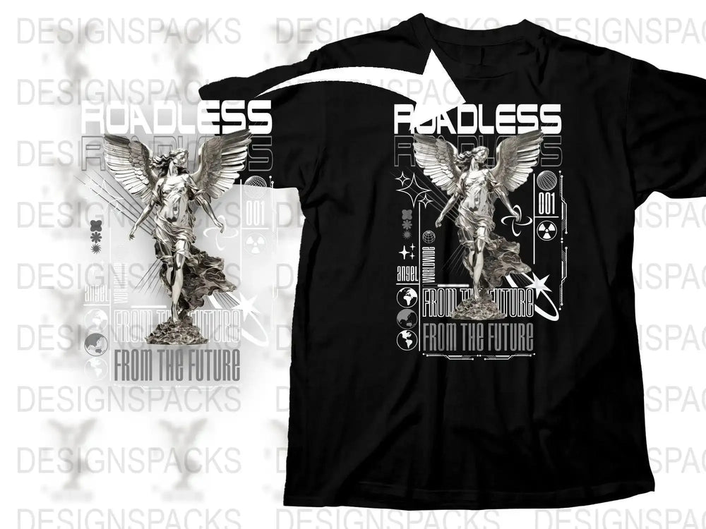 Roadless Angel from the Future Streetwear Png Digital Download