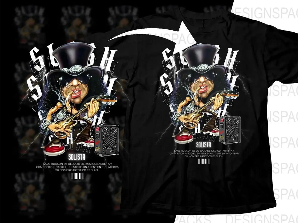 Rock Guitarist Caricature Funny Caricature Slash Png Digital Download