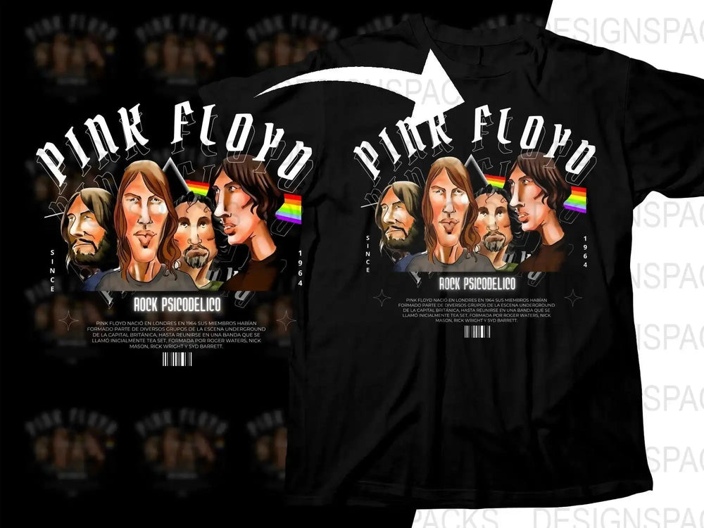 Rock Legends Album Pink Floyd Caricature Funny Png Digital Download