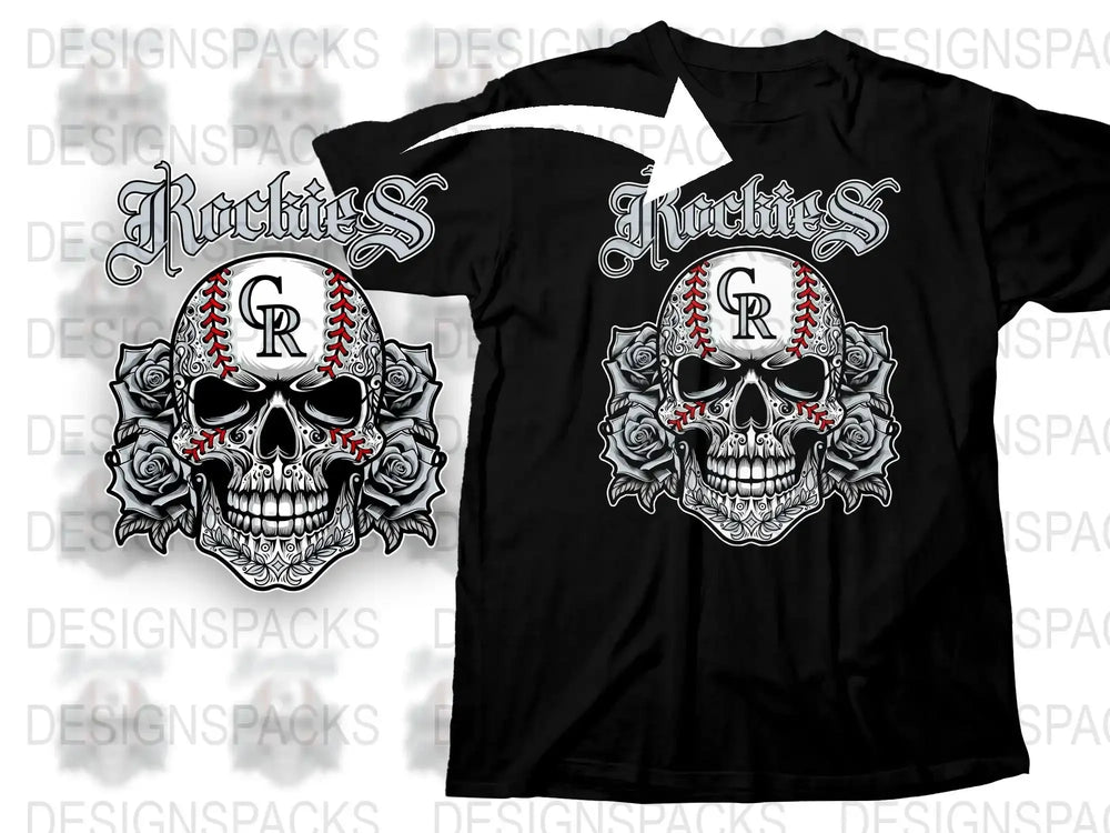 Gothic Skull T-Shirt, Unisex Black Tee with White Skeleton Design, Rocker Style, Casual Streetwear Fashion