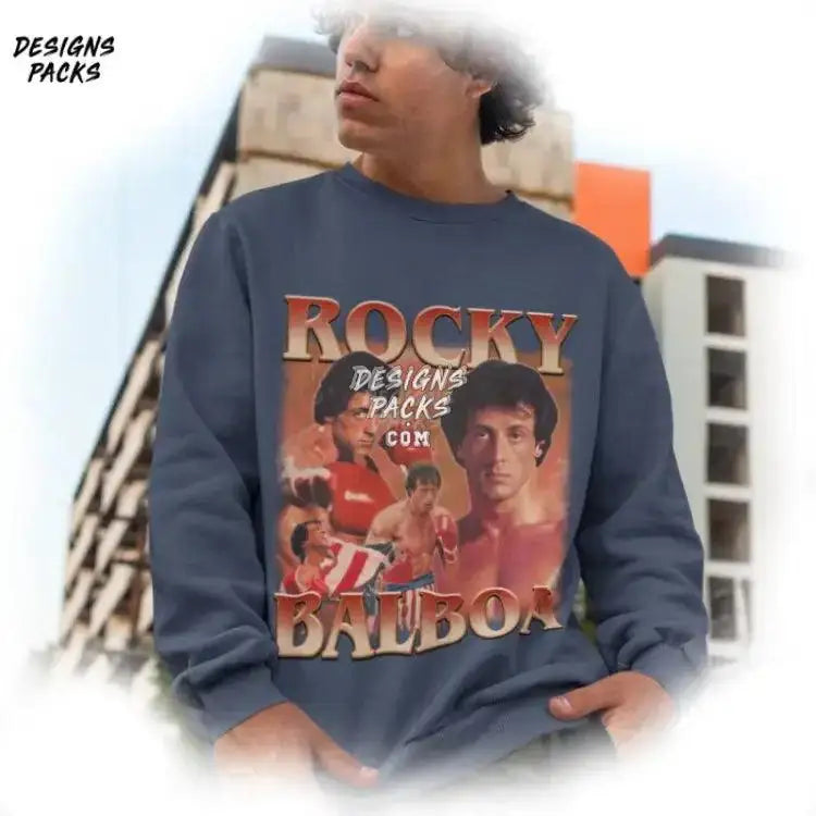 Rocky Balboa Homage Vintage 90S Png Design