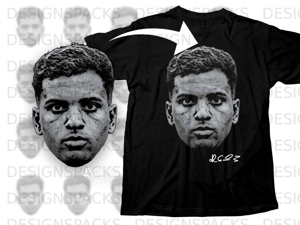 RC23 Graphic Face Design T-Shirt for Fashion Apparel