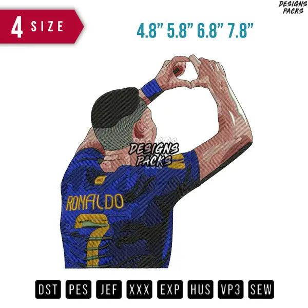 Ronaldo Love Embroidery Design