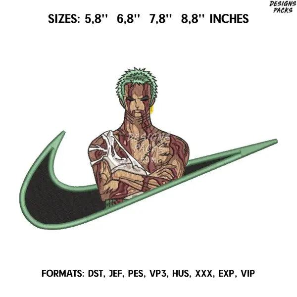 Roronoa Zoro Embroidery Design File / One Piece Anime Embroidery Design/. Pes Dst format