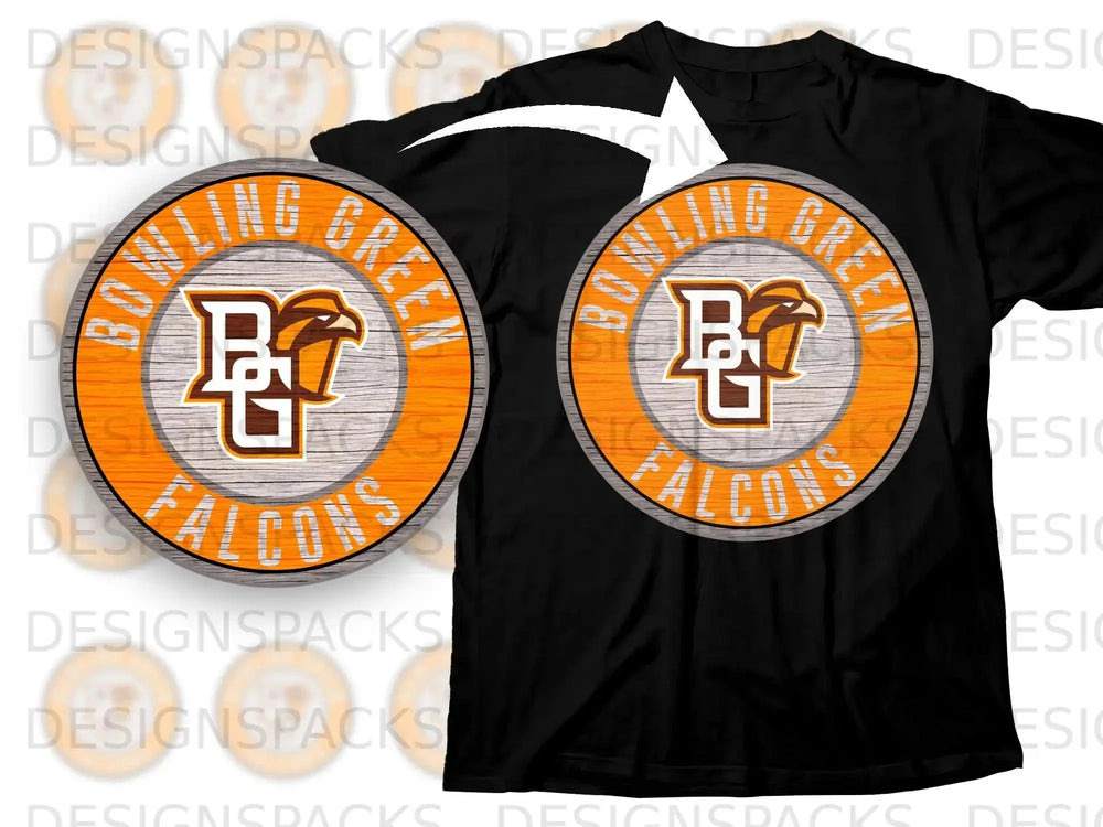 Bowling Green Falcons Logo Black T-Shirt