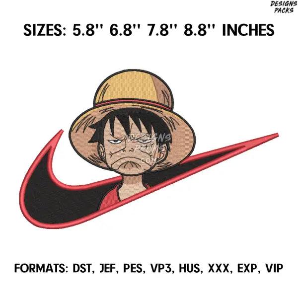 Sad Monkey D Luffy Embroidery Design File, One Piece Anime Embroidery Design, Machine embroidery. Embroidery Anime Pes
