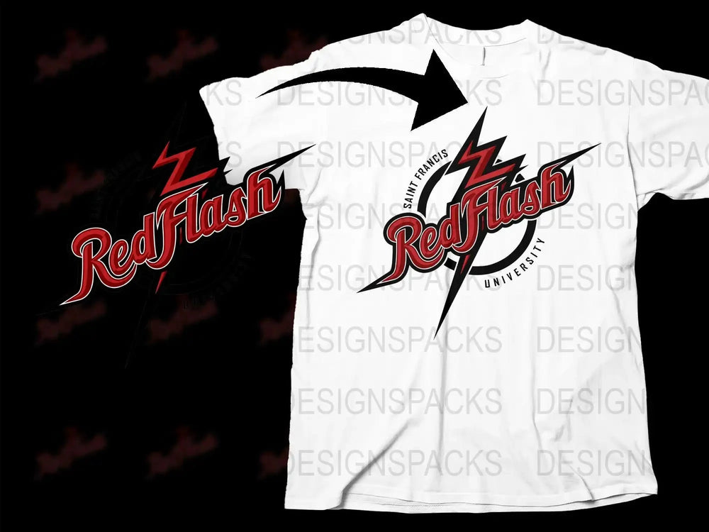 Saint Francis Red Flash College Football Png Digital Download