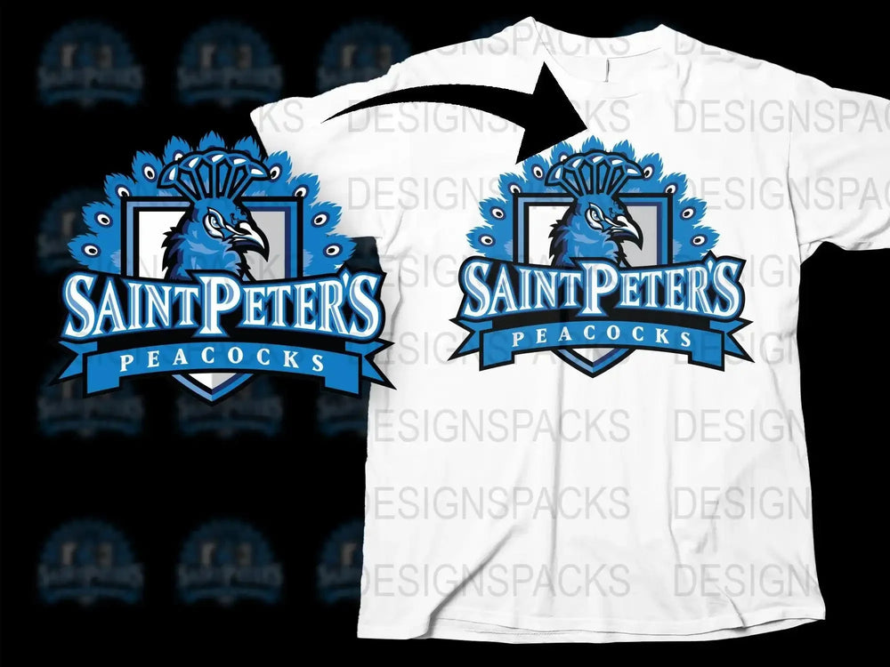 Saint Peter's Peacocks College Football Png Digital Download