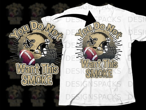 Saints helmet and football with text 