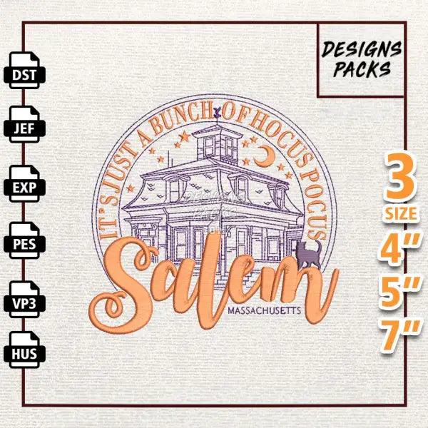 Salem Witch Embroidery Design