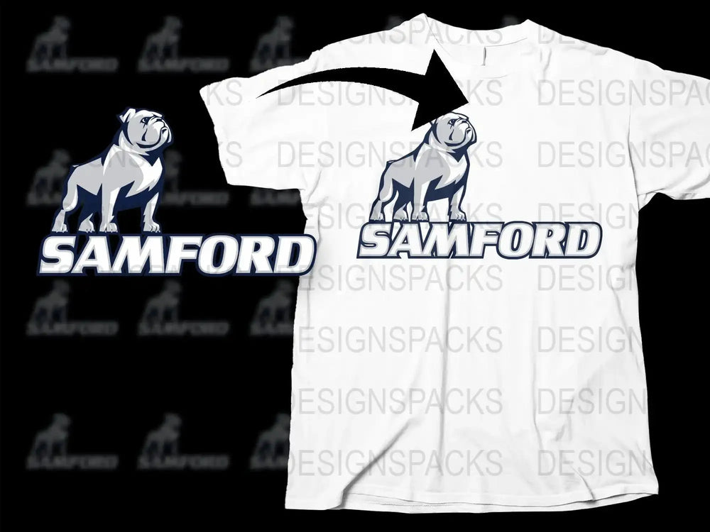 Samford Bulldogs College Football Png Digital Download