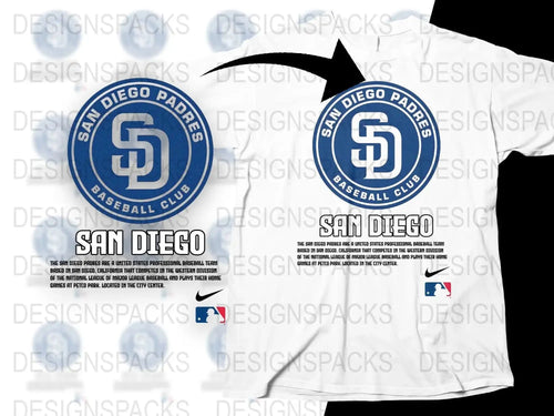 San Diego Padres Baseball Club Png Digital Download