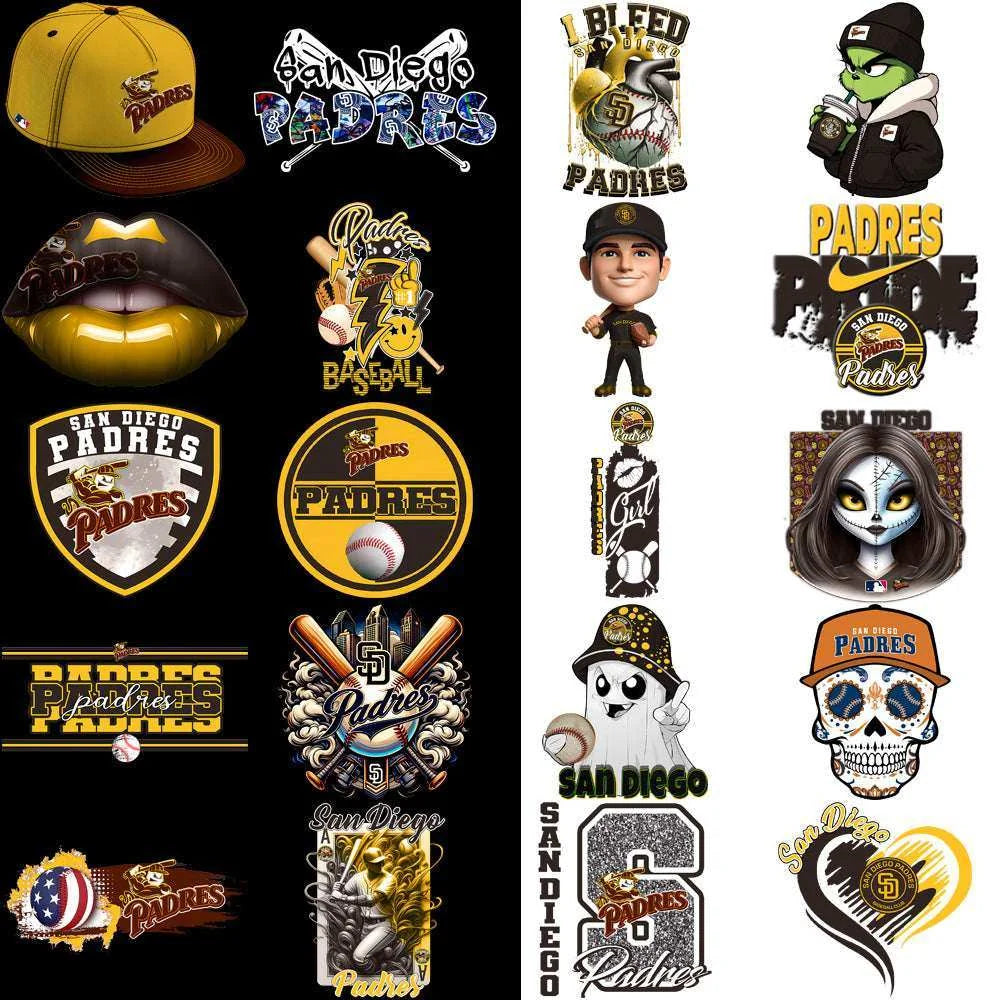 61 San Diego Padres Baseball Designs Bundle PNG