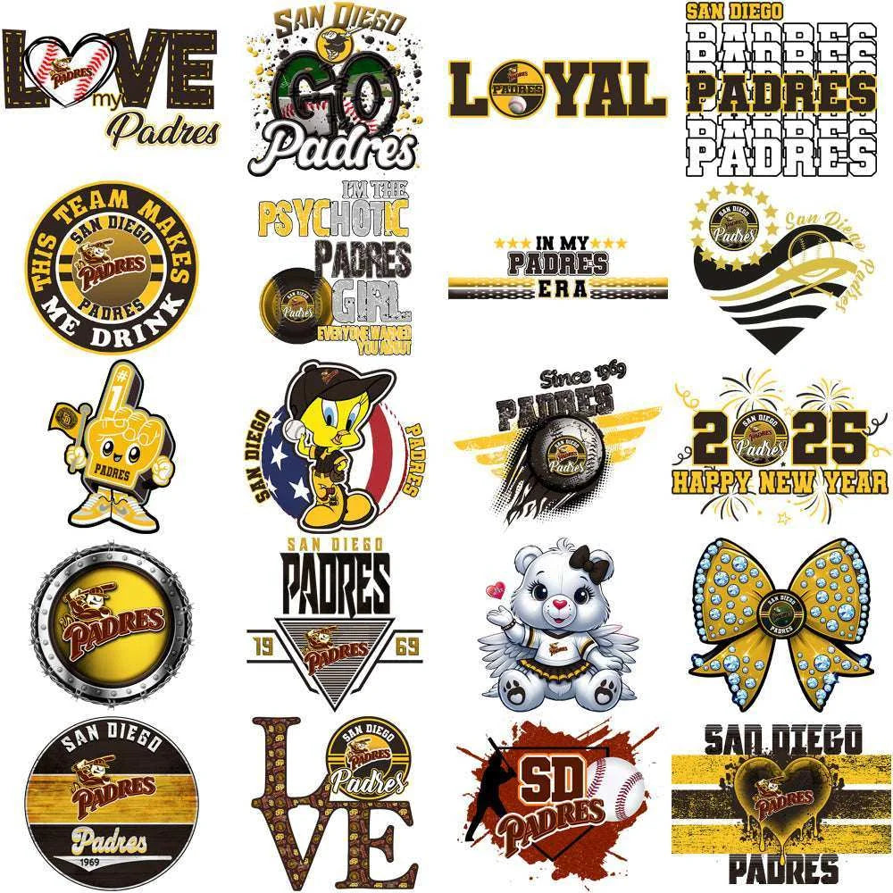 61 San Diego Padres Baseball Designs Bundle PNG
