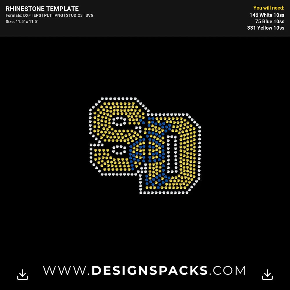 San Dimas High School Vinyl Rhinestone Digital Template