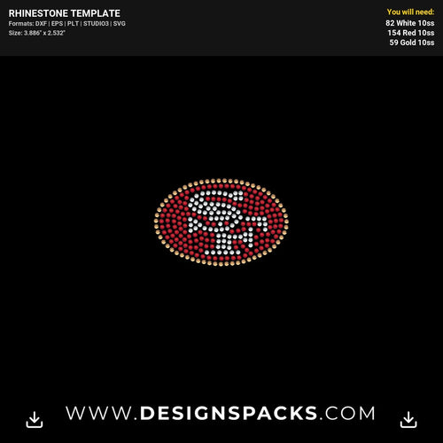 San Francisco 49Ers Fueled By Haters Rhinestone Digital Template