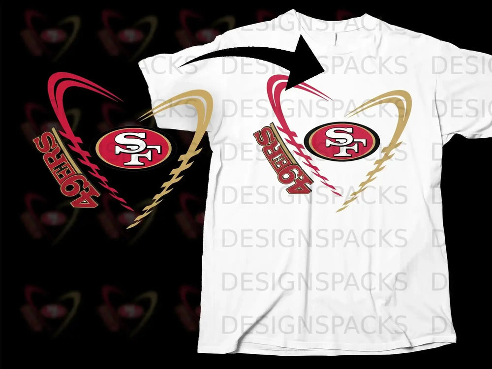 Stylish 49ers SF Design White Shirt for Fans Product