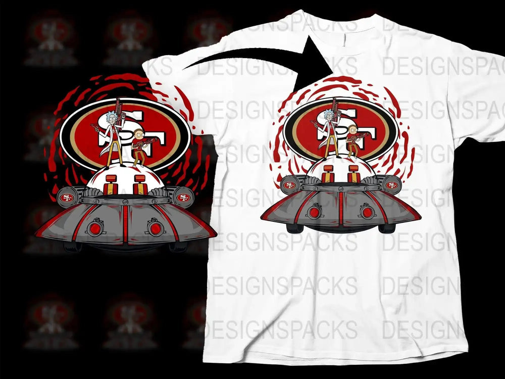 San Francisco 49ers Rick And Morty Collaboration Png Digital Download