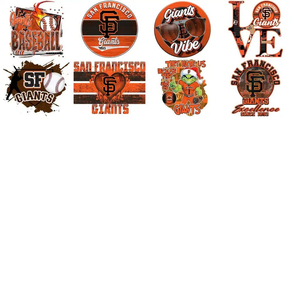 66 San Francisco Giants Baseball Designs Bundle PNG