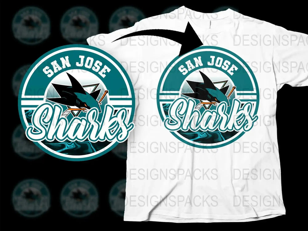 San Jose Sharks Graphic Comfortable Png Digital Download