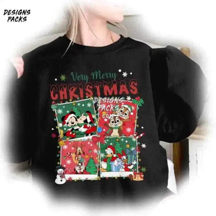 Santa Chip And Dale Christmas Cartoon Land Trip Mickey Friends Png Design